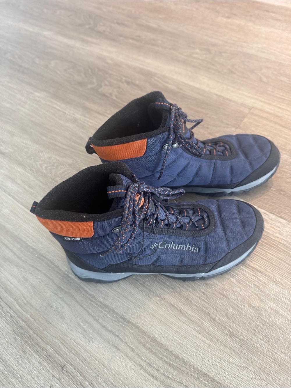 Columbia Men's Navy and Orange Trail Waterproof Boots
